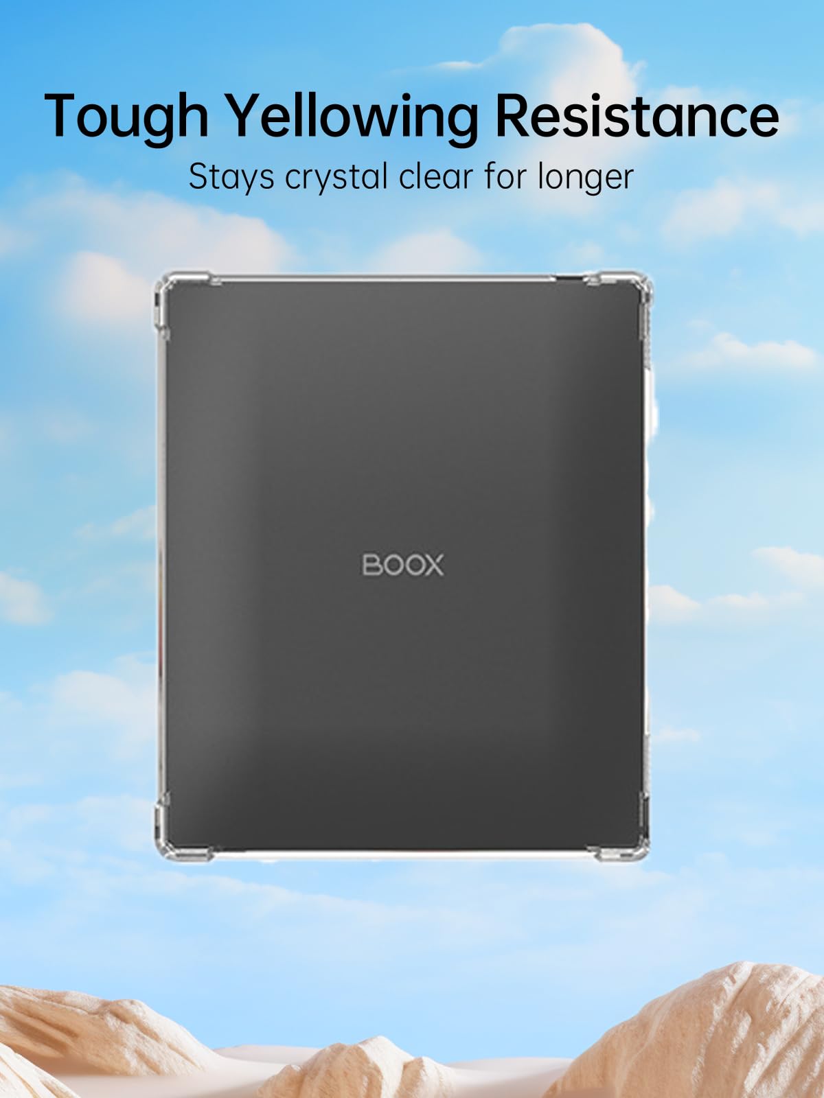 for Onyx Boox Go Color 7(1/2th Gen,2024/2025 Released)/Leaf2/Leaf3/Leaf3 C/Boox Page/Boox Galileo e-Reader Case,Thin Slim Lightweight Scratch Proof,Protection Silicone Rubber TPU Cover (Clear).