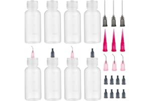 MIELIKKE 8 Pack Precision Glue Applicator Bottles 30ml, Liquid Dispenser Bottle, Glue Applicator Bottle, for Oil, Wood Glue, Craft Glue, Paint, Crafting Fine Dispenser