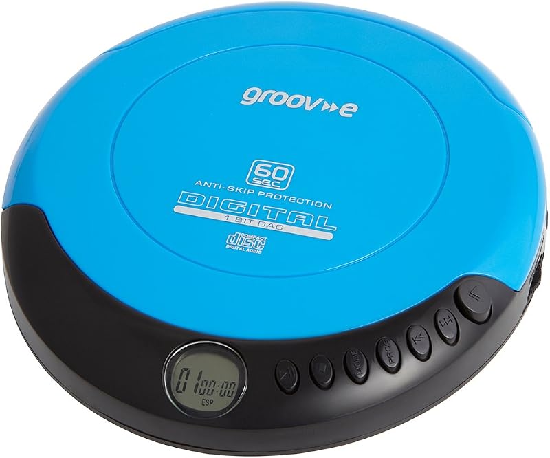 Groov-e RETRO Compact CD Player Portable Anti-Skip Programmable Micro-USB