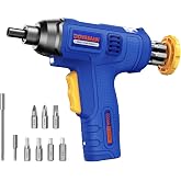 6NM 4V Electric Screwdriver，9In1 Cordless Screwdriver wt Built-In Bit Store | 200 RPM, Type-C Fast Charge, Forward &amp; Reverse Rotation, Carry Box, 2.0Ah Battery, LED Light