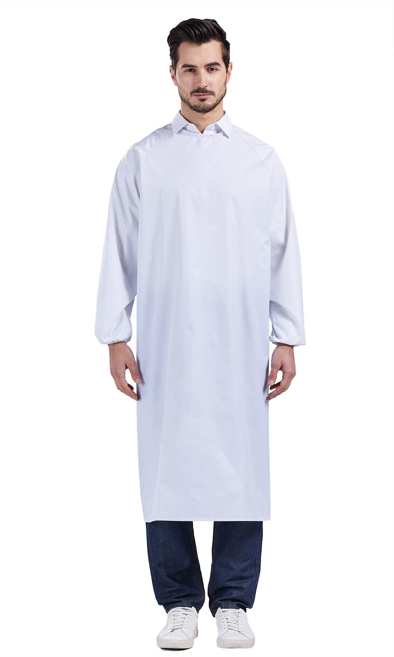 Nanxson Waterproof Aprons kitchen PVC for men and women dog grooming Long sleeve adult Apron with Elastic cuffs