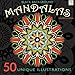 Black Background Mandalas Coloring Book: 50 Unique Illustrations by Mary Robertson