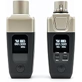 Coda Music Technologies AirSync Wireless XLR Transmitter Receiver System | 150ft Range, Triple Click Mute, 8Hr Battery, 13 Systems Simultaneously for Musicians, Churches &amp; Events