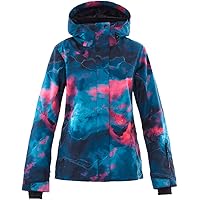 Mous One Women's Waterproof Ski Jacket Colorful Snowboard Jacket and Bib Pant Suit