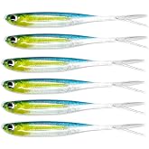 Lunkerhunt | Bento Swimbait Fishing Lures (6 Pieces) 3In Each | Award Winners Minnow Swim Baits for Bass Fishing| Soft Plastic Baits Crappie | Paddle Tail Swim Baits for Big Fish Bites Saltwater Bait