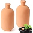 2pcs large Plant Watering Globes Ollas 10×5×5inch 61oz Terracotta Watering Pot Self Watering Planter Terra Cotta Clay Watering Spikes for Indoor Outdoor Plants Indoor Outdoor Large Reservoir Bulbs