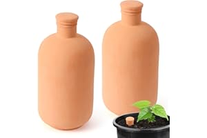 LOVELY RAN 2pcs large Plant Watering Globes Ollas 10×5×5inch 61oz Terracotta Watering Pot Self Watering Planter Terra Cotta Clay Watering Spikes for Indoor Outdoor Plants Indoor Outdoor Large Reservoir Bulbs