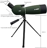 Svbony SV28 Spotting Scope 25-75X70 with Tripod Phone Adapter Angled 45° view 7