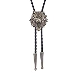 Bolatilt Cowboy Wolf Bolo Tie for Men Western