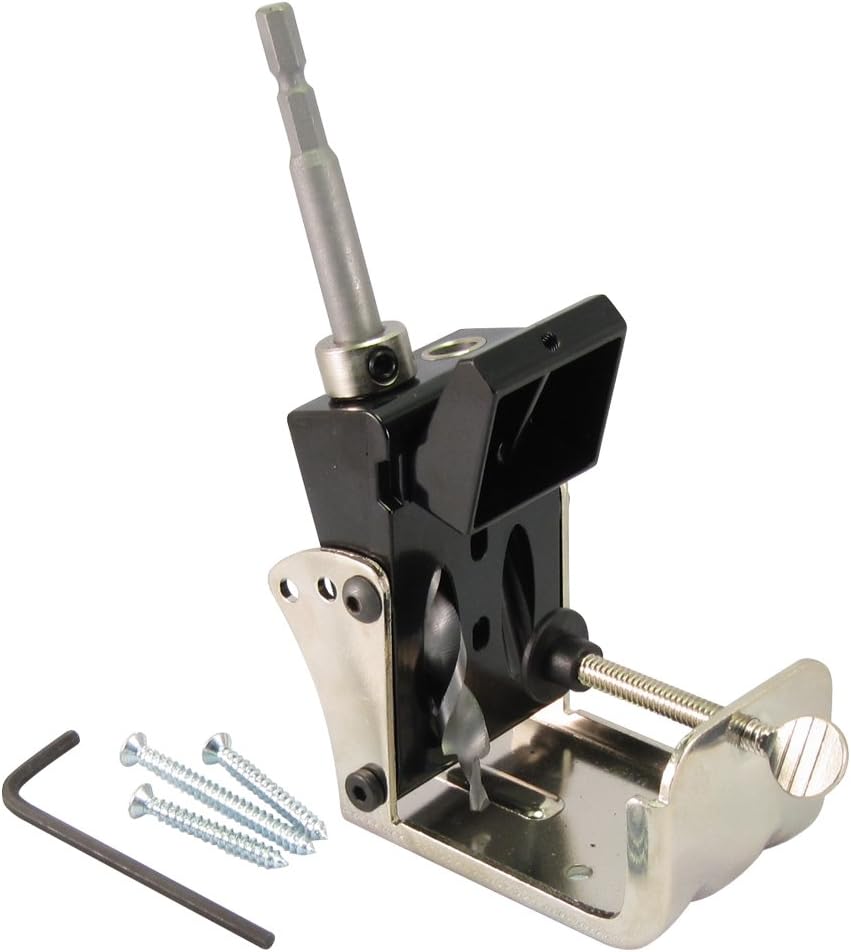 FIRSTINFO Portable Pocket Hole Jig Kit 3 Angle Countersink Drill Guide Tool w/Stop-Collar & Hex Wrench Kit
