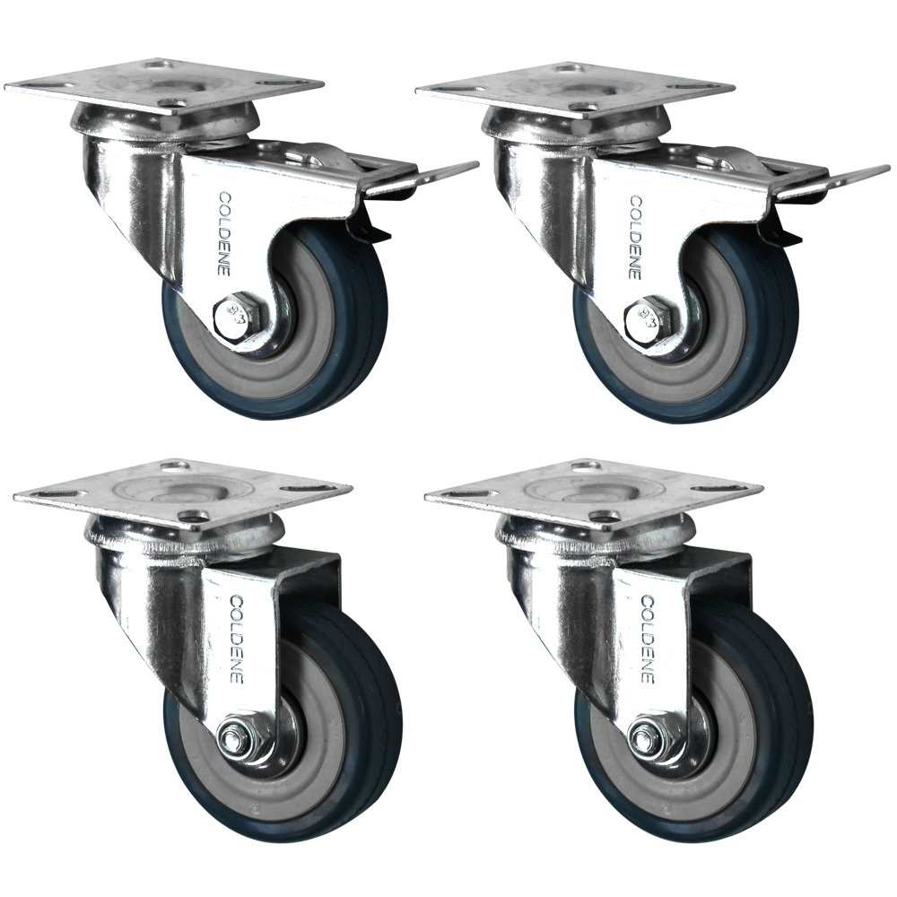 50mm Swivel Twin Wheel Utility Castor (S2718
