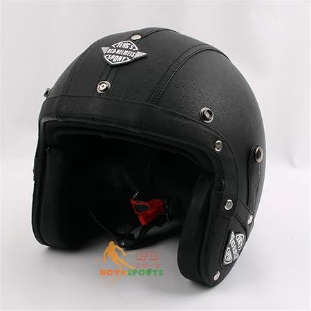 Amazon バイクヘルメット ジェット ヘルメット レトロ K108 パイロット ゴーグルをプレゼント ブラック M ジェット 車 バイク