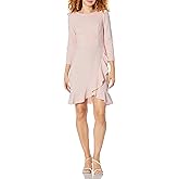 Tommy Hilfiger Womens Scoop Neck Ruffle Trim Sheath Dress