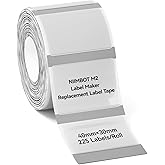 NIIMBOT M2/M3 Thermal Transfer Labels 1.57''x1.18'', for M2/M3 Label Maker, PET Material, Waterproof and High-Temperature Resistance, Long Storage Time, Clear Label Tape(40x30mm-225)