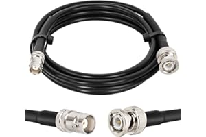 MOOKEERF BNC Cable 50 ohm RG58 BNC Male to Female Coax Cable 10FT Low Loss Antenna Extension Cable