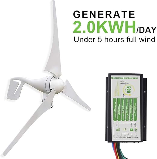 ECO-WORTHY 400W Wind Turbine Generator Kit Power System with Controller ...