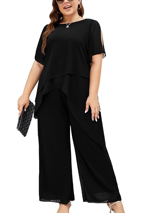 dressy pants and tops for wedding plus size