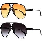 FEISEDY Retro Oversized Sunglasses for Women Men Classic 70s Trendy Sun Glasses Vintage Shades B0289