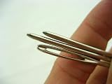 VOMONO 5pcs Large Eye 7cm Metal Blunt Wool Knitting Needles 2mm Dia view 2
