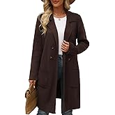CiCiBird Women Fall Long Cardigan Sweater Trendy Knit Jacket Coat Dressy Blazer Coatigan