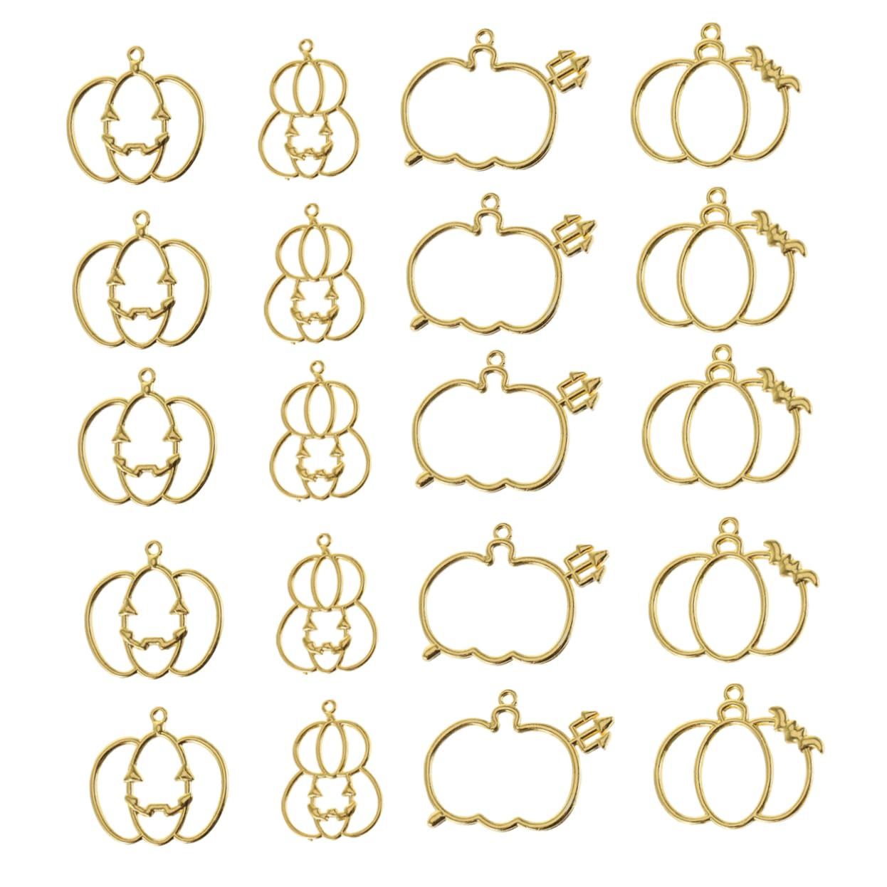 Necklace Pendants 20pcs Open Back Bezel Pendants Charms Pumpkin Shape Frame Pendant Open Back Frame Halloween Party Favors Jewelry Resin Molds