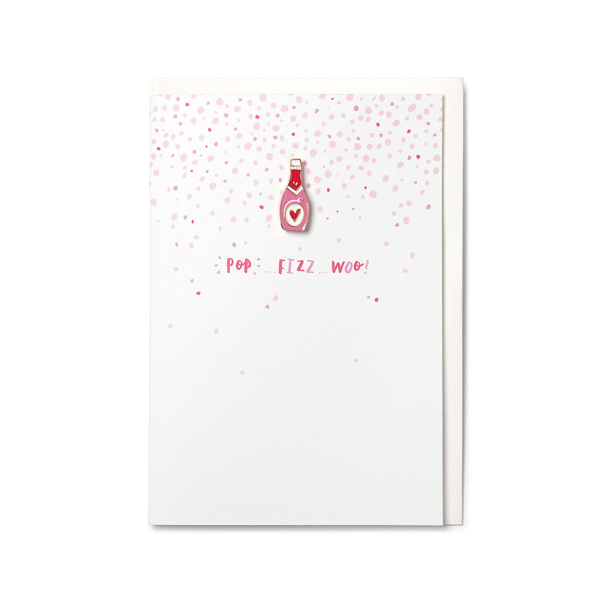 Hotchpotch Pop Fizz Woo Card with Enamel Bottle Pin