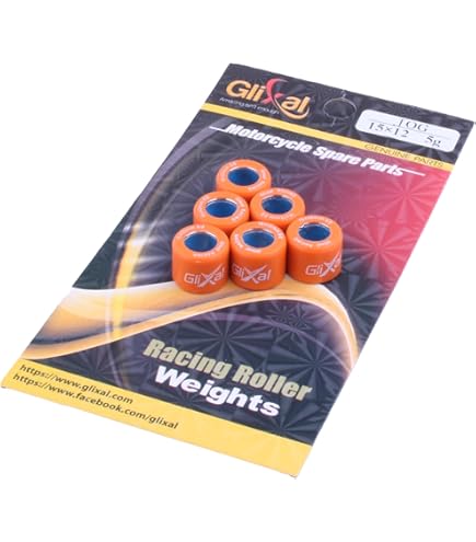 Juego De 6 Rodillos De Peso Variador 16x13 Mm De 4G A 9G Para Scooter GY6 50cc, DIO, Lead, SH50, Sky, Y ATV, Color Naranja