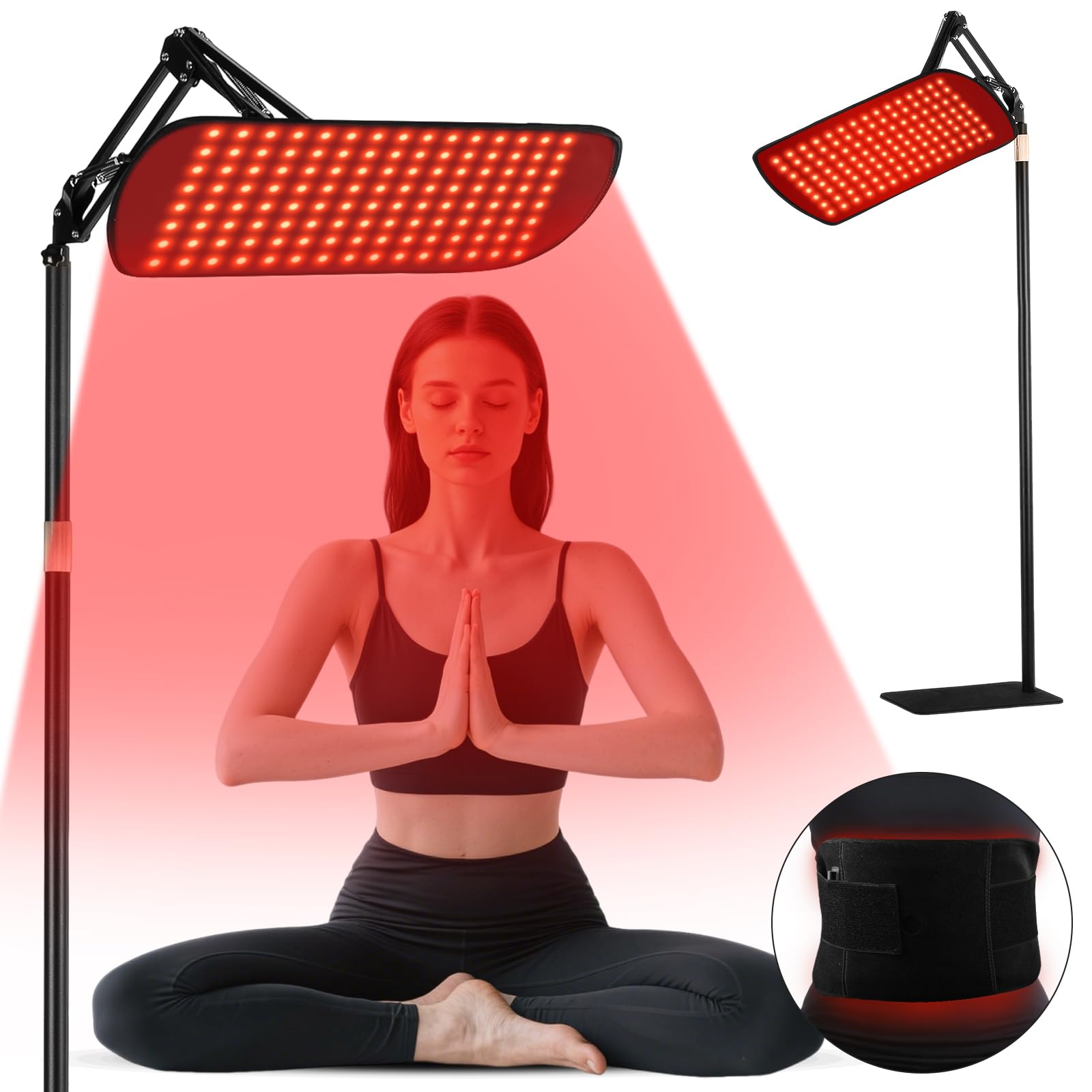 Photo 1 of 135 Red Light Therapy for Face and Body, Multifunction Red Light Therapy with Stand, Dual Different LEDs(660nm& 850nm) Light with Belt and Stand