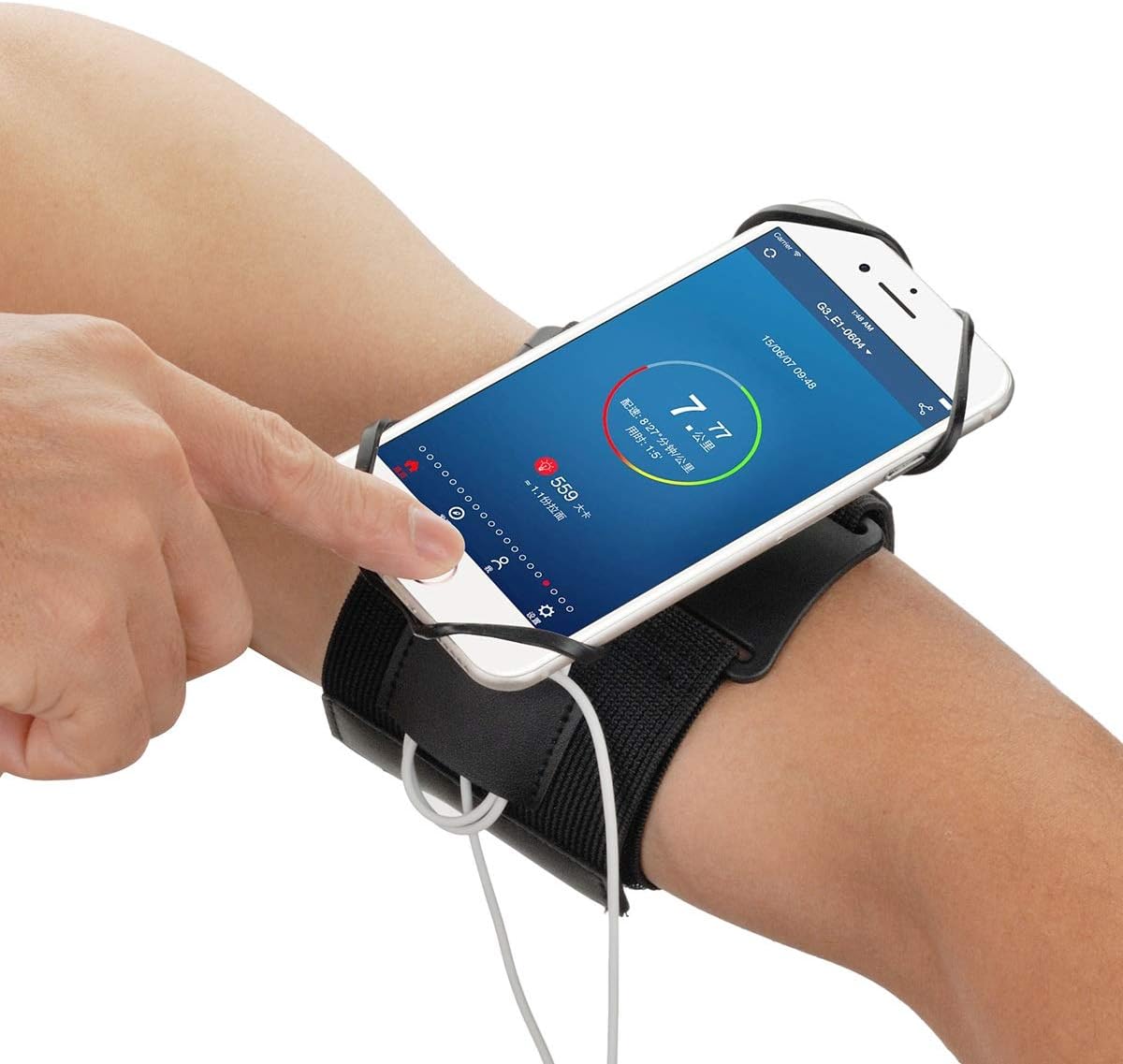 Eurobuy Universal Bike Stem Phone Mount, Adjustable Bicycle Handlebar Cell Phone Holder Arm Band Strap Running Workout for iPhone X/8/8 Plus/7/6S Samsung Galaxy S8 S7, and All 4.5" - 6.5" Phones