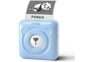 PeriPage A6 Mini Printer, Portable Thermal Printer, Mini Sticker Printer, Bluetooth Connected Phone, Compatible with iOS and Android, Printable Labels, Receipts, Notes, Photos (Blue)