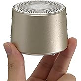 Mini Magnetic Bluetooth Speaker, 5W Internal-Magnet Speaker, Speakers with Hands-Free Call, IPX6 Waterproof, Portable Speakers for Shower, Room, Car, Trip, Ideal Gift for Men, Women (Champagne Gold)