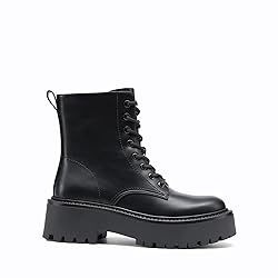 DREAM PAIRS Women's Platform Combat Ankle Boots