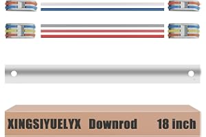 XINGSIYUELYX 18" Ceiling Fan Downrod, 【1 Outside Diameter】 Matte White Extended Downrod, including 4 Wire Connectors and 5 Extension Wires (No Threads)