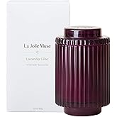LA JOLIE MUSE Candles for Home Scented, Lavender Lilac Scented Candle, Natural Soy Wax, Luxury Jar Candles for Women, 80 Hours Long Burning, 12.3oz