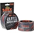 T-REX Ferociously Strong Repair Tape, Sticks to Wet Surfaces, All Weather and UV Resistant, 1.88" x 9 Yards, Clear, 1-Roll (241535)