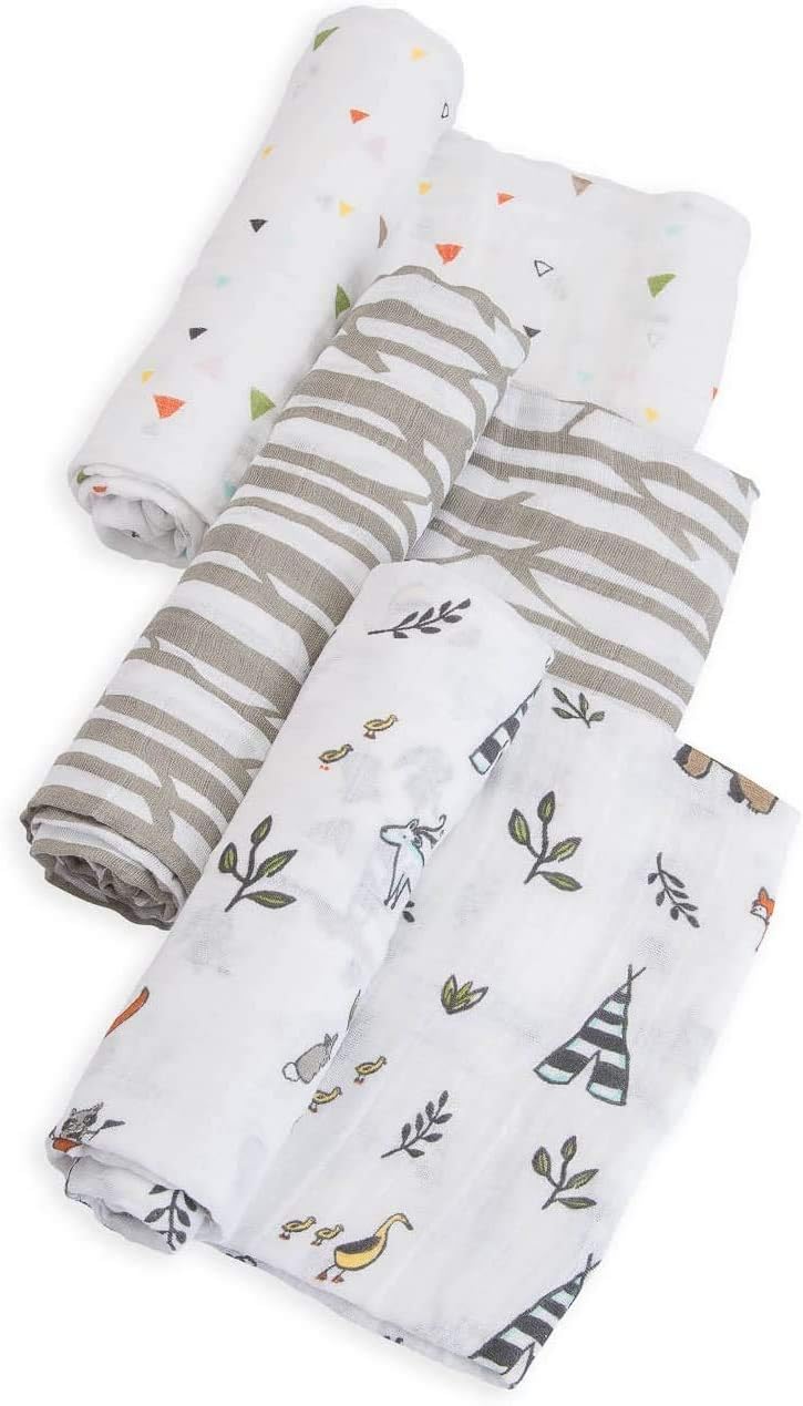 little unicorn cotton muslin swaddle