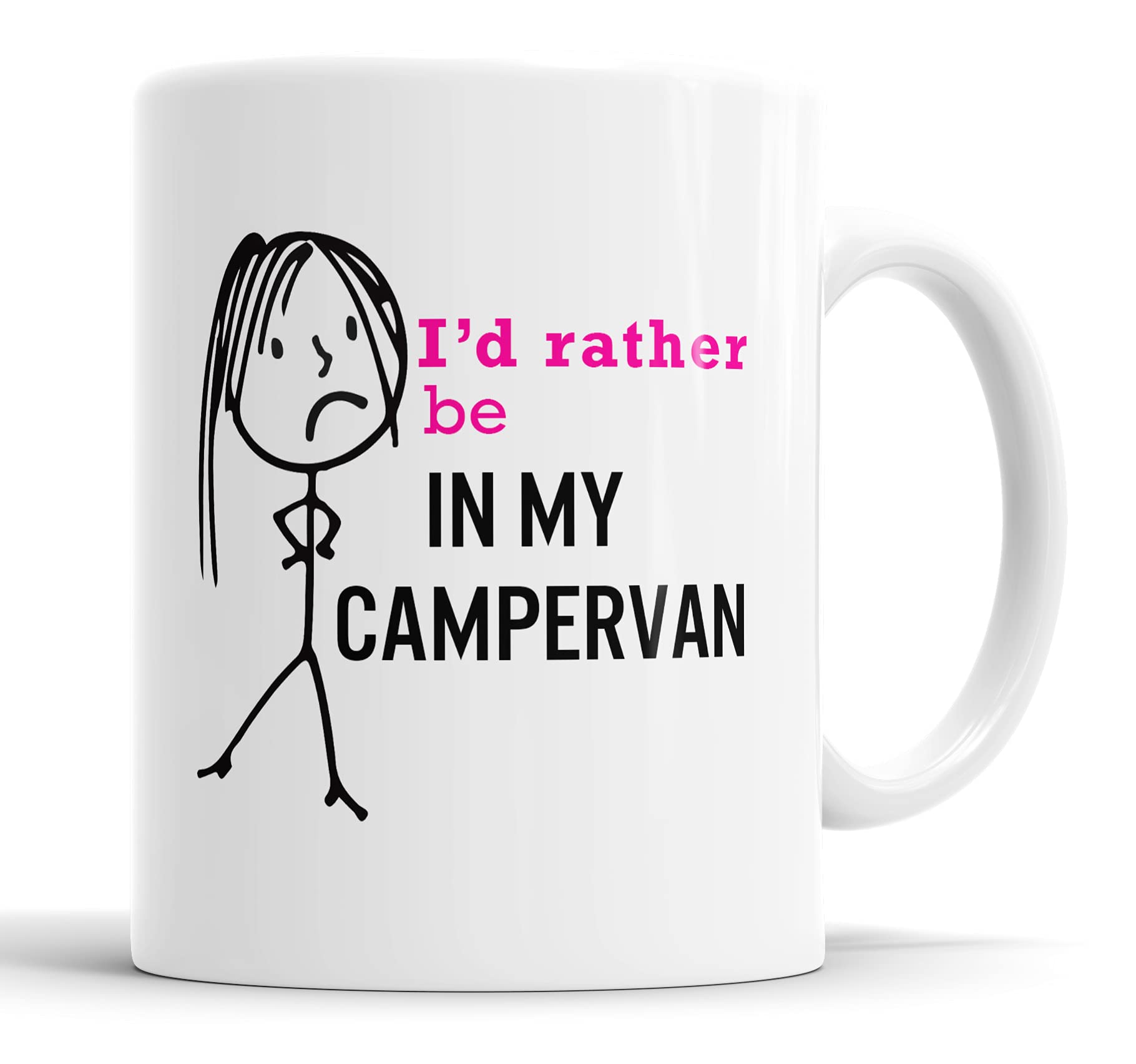 Faithful Prints Ladies I'd Rather Be in My Campervan Mug Novelty Hobby Mum Sister Auntie Nan Grandma Friend Funny Humour Gift Cup Birthday Christmas, Ceramic Mugs