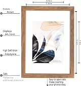 Scholar Tree Brown Wooden A4 Picture Frame Set of 4 with Mount view 3
