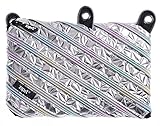 ZIPIT Metallic 3-Ring Pencil Case, Silver-Rainbow