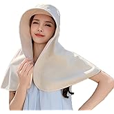 LJRPUPY Sun Hats Women Sun UV Protection Wide Brim Shawl with Neck Flap Hiking Visor Hat Outdoor Summer Beach Fishing Hats