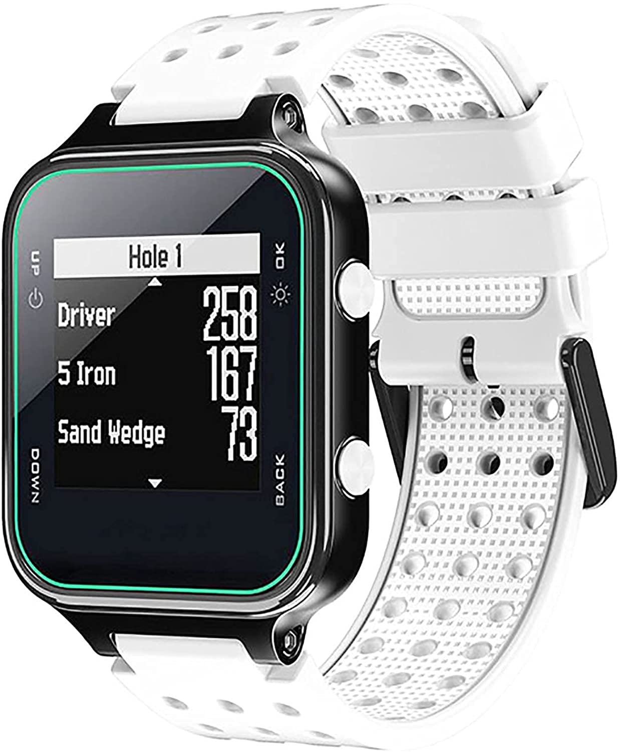 Shieranlee Watch Band Compatible with Garmin Approach S20 Strap/Approach S5 /Approach S6 /Forerunner 220 230 235 630 620 735 Silicone Watchbands