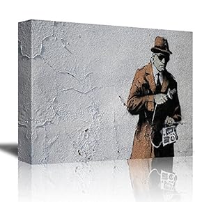 Spybooth by Banksy A Man Spying While Holding...