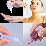 jeufun 12x 10ml Eye Dropper Bottles Plastic Squeezable White Cap Plug view 5