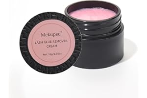 Mekupeu Eyelash Extension Remover Cream Eyelash Adhesive Remover, Low Irritation Cream for Sensitive Skin Professional Eyelash Extensions Dissolves for Salon,10g/0.35Oz (Strawberry)