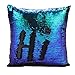 Winhurn DIY Double Colors Glitter Sequins Throw Cushion Cover for Home Decor (Style G)