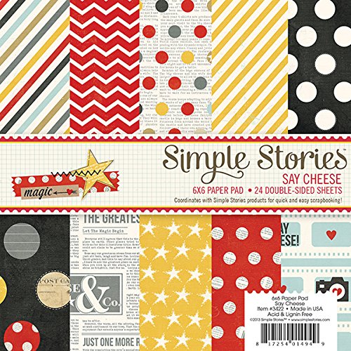Simple stories paper pad, 6 by 6-inch, say cheese, 24 p…
