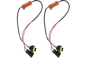 DIITAO 2pcs H11 Load Resistors Adapter Load Resistor Kits Relay Harness Adapter Load Resistor for Fog Lights Flashing Error Code Anti Hyper Flash (H11 50W)