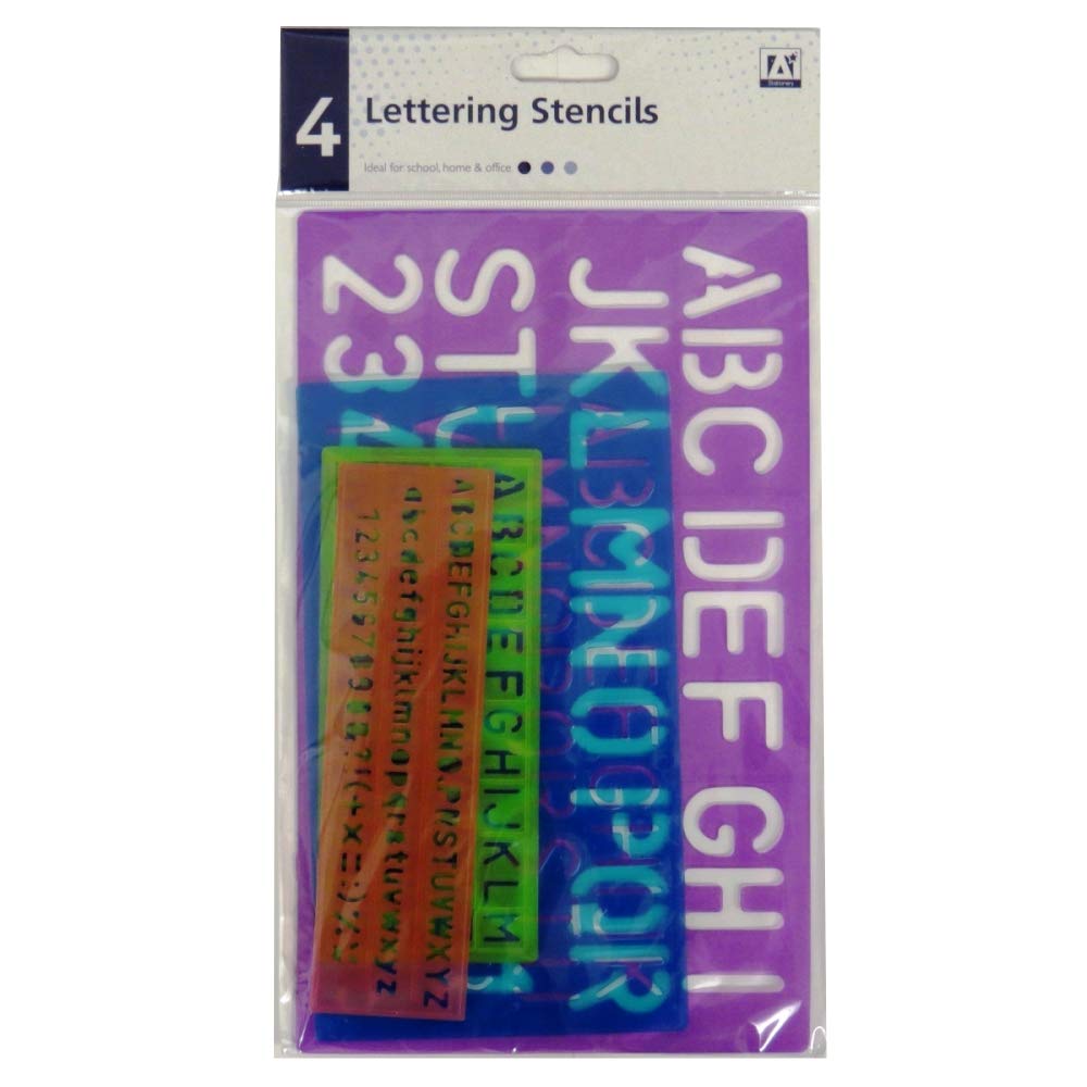 Anker International Stationary Lettering Stencil, 25.1 x 14.2 x 0.5 cm