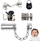5 Pieces Busy Board DIY Accessories- Sensory Board Parts - Latch- Door Chain - Lock with Key -Gate Hook- Montessori l Toys - 