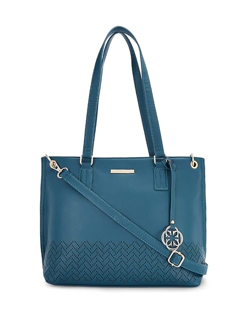 teal handbags and shoes